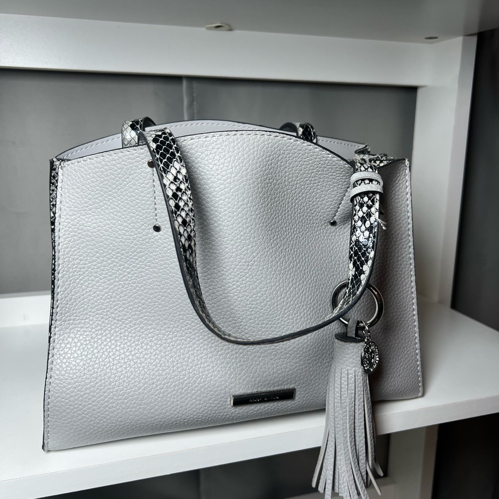 Elegant Gray Handbag with Tassel